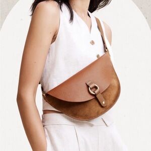 Banana Republic Saddle Crossbody Bag in Tan